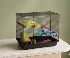 2-Level Small Animal Cage with Shelves & Accessories