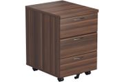 New 3 Drawer Mobile Perestal - Dark Walnut