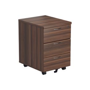 New 3 Drawer Mobile Perestal - Dark Walnut