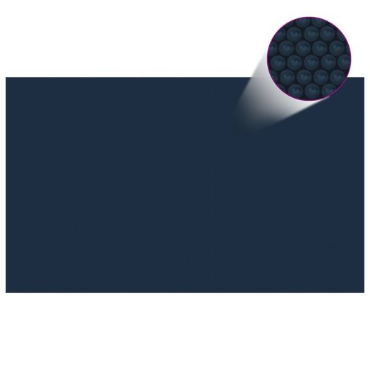 Floating PE Solar Pool Film 1000x600 cm Black and Blue