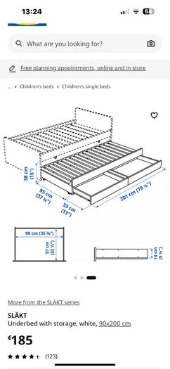 Sklat bed frame with pull out bed and storage