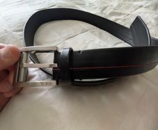 Tumi Leather Casual Belt Black
