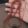 Vintage Treasure Vase Pattern Agate & Carnelian Beads Necklace Image 5
