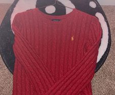 Ralph Lauren Cable Knit V-Neck Sweatshirt