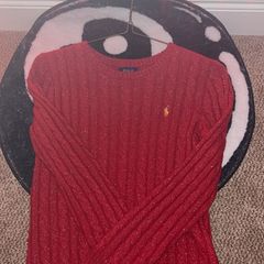 Ralph Lauren Cable Knit V-Neck Sweatshirt