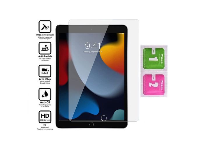 For iPad 10.2" 2021 9th Gen Tempered Glass Screen Protector Glass A2603 A2604 - FHT26IPTG