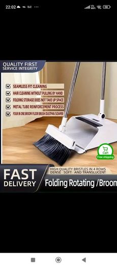 4 in 1 broom and dustpan set