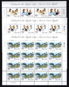 2005 Ireland Ryder Cup Commemorative Stamp Sheetlet Plate 1B1B1B1B Mint Never Hinged (MNH)