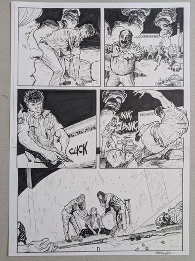 Original Comic Art Page by Fodera Marco  from Mister No issue 7 Intrigo a Manaus