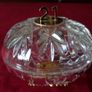 Killarney Crystal Cut Crystal Glass With Number 21 Lidded Jewelry Dish / Bowl With 22 Carat Gold Cover Handle and Footed Base Finishing Made In Ireland Image 4