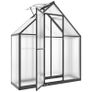 Aluminum Polycarbonate Garden Greenhouse with Adjustable Window and Hinged Door Weather-Resistant Transparent Image 2