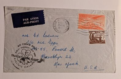 First Irish transatlantic flight cover