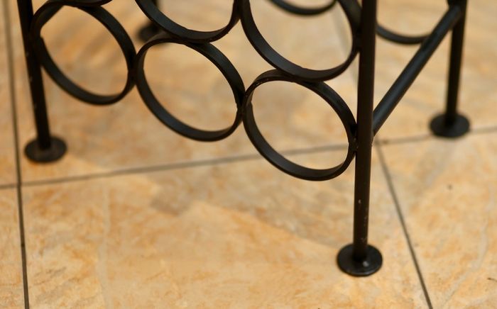 Wine Rack 16 bottle Black Steel