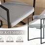 Set of 2 Modern Dining Chairs Metal Frame Velvet Image 5