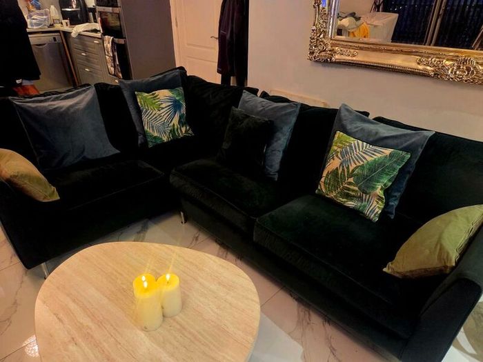 Velvet sofa