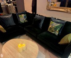 Velvet sofa