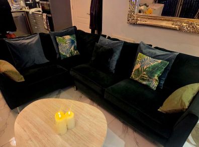 Velvet sofa