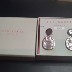 NEW Ted Baker silver color Earrings with small sparkling stones RRP49 euro NEW & BOXED