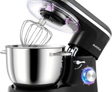 Aucma Stand Mixer,Electric Food Mixer with 6.2L Bowl for Home Baking, 1400W