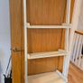 White Wooden Ladder Bookshelf / Leaning Wall Shelves 5 Tier Image 3