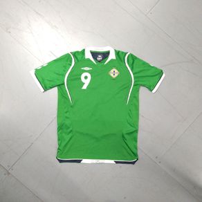 FREE POST  Player Issue (XLB) Northern Ireland Jersey Shirt Umbro Vintage Retro Soccer Football Irish Green Norn iron Youths Kids Boys Girls