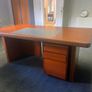 Large hardwood office desk Image 2