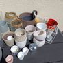 Various sizes flower pots ceramic, glass, plastic, metal Image 3