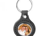 Personalised Round PU and Metal Keyring
