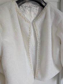 Faux fur ivory bridal jacket - JJ's house