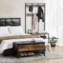 Shoe Bench with Padded Seat and Shoe Rack, Bed Chest with Storage Space Image 3