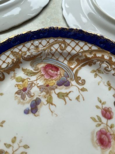 Antique 19th C5 Side Plates & 4Saucers p
