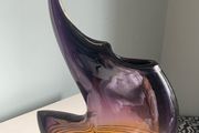 Contemporary large  15 1/4 inch heavy  studio glass vase