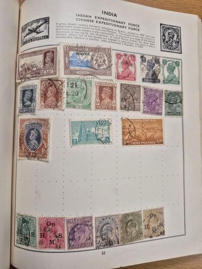 stamp album with stamps of the world