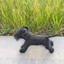 Handmade Felt Schnauzer (Woollen Black Dog) Image 4