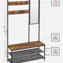 Clothes Rack with Hooks + Mirror Image 3