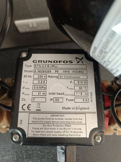 Grundfos STN-2.0 B Water Pressure Pump