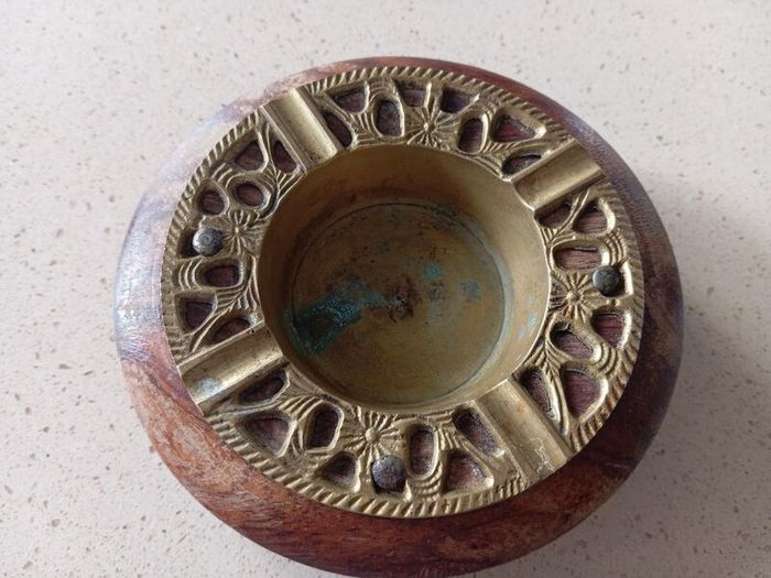 Vintage brass ashtray