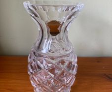 Vintage Waterford Lismore Vase, Waterford Crystal 7" Vase, Crystal Flared Top Vase, Waterford Irish Lead Crystal Lismore, Mint 1980s