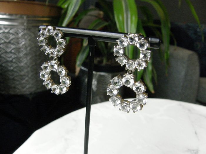 Limited Edition Cullinan White Topaz 925 Sterling Silver Drop Earrings 13.92ct Certificate of Authenticity