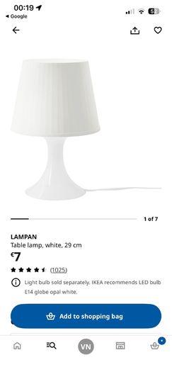 IKEA lamp & bulb