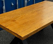 Solid Oak Dining Table 180cm, Ex Display Like New