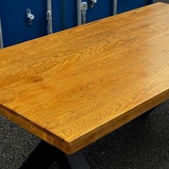 Solid Oak Dining Table 180cm, Ex Display Like New