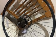 100% Brand-new Bicycle Mountain Bike Rear wheel, back wheel Disc brake or V-brake wheel 27.5 inch 7 Speed Shimano Cassette (all terrain alloy rims)