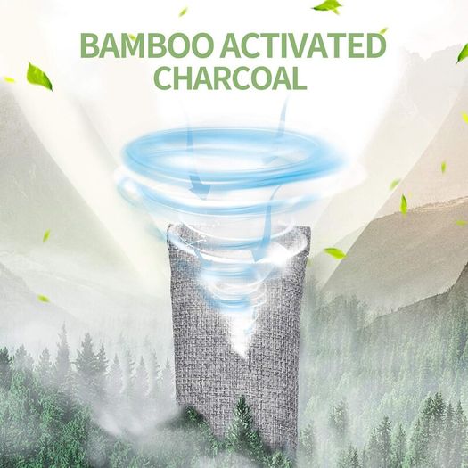 6 Pack Bamboo Charcoal Air Purifier Bags Odor Absorber Odor Absorber Natural Car Air Freshener Odor Eliminators for Home Pets