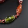 Vintage Venetian Style Handwork Art Glass Beads & Chevron Beads Necklace Image 2