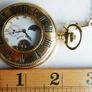 Mount Royal Half Hunter Gold Plated Sun and Moon Dial Pocket Watch (works perfectly) Image 10
