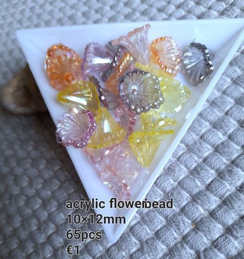 Acrylic flower beads.