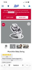 Munchkin baby swing