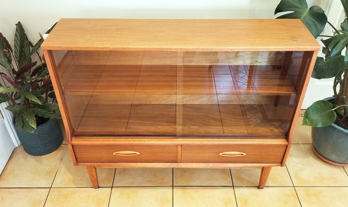 Mid Century Vintage Jentique Bookcase Display Cabinet