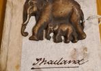 Beautiful Hand Made Thailand Photo Album Elephant Cover With Rustic Paper.